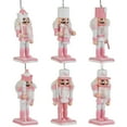 thumbnail image 4 of Northlight Nutcracker Soldier Christmas Ornaments - 3.25" - Pink and White - Set of 6, 4 of 9
