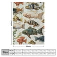 thumbnail image 4 of Orinice Fish Themed Throw Blanket - Plush, Soft, Comfy, Lightweight, Warm, Fuzzy, Cozy and Charming Blanket Perfect for Couch, Travel, Bed, Office, Outdoor  40x50in, 4 of 6
