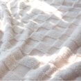 thumbnail image 4 of 3D Gingham Fleece Baby Blanket for Girls Boys Chessboard Grid Warmer Comfort Reversible Shaggy Cozy Decor for Home Bed Blanket for Toddlers 30 x 40 Inches,Cream, 4 of 5
