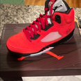 thumbnail image 1 of Jordan Men's Red Chicago 5s Sneakers, 1 of 5