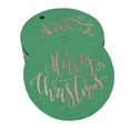 thumbnail image 1 of Inkdotpot 50 Pack Merry Christmas Favor Paper Tags Craft Real Rose Gold Foil Hang Tags, 1 of 6