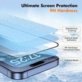 thumbnail image 4 of 3 Pack Clear Screen Protector for iPhone 14 Pro Max, Shatterproof Tempered Glass Protector Film 6.7" with Easy Installation Tool, 4 of 7