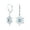 Blue, variant on Bling Jewelry Womens Frozen Winter Drop Dangle Blue CZ Star Snowflake Earrings Silver Leverback