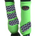 thumbnail image 2 of Large Hilason Horse Medicine Sports Boots Rear Hind Leg Green Chevron, 2 of 2