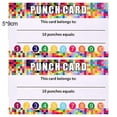 thumbnail image 2 of 100 Pcs Punch Cards, Incentive Loyalty Reward Card Student Loyalty Cards for Classroom, 3.5 x 2 Inch, 2 of 5