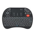 thumbnail image 1 of Rii Rii X8 Plus 71-Key Wireless Keyboard with Touchpad, Voice Input, Backlit, and 2.4GHz Connectivity for Smart TV, PC, and Android Devices (Black, Built-in Battery), 1 of 6