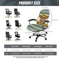 thumbnail image 7 of Renewold American Tribal Highland Cow Sunflower Blue Desk Chair Cover Stretch Office Chair Slipcover Dustproof Desk Computer Chair Cover High Back Chair Protective Cover Easy to Install, S, 7 of 7
