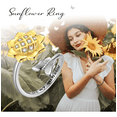 thumbnail image 4 of Anillo Ajustable De Girasol Antiestres Giratorio Para Mujer Xtellar plateado, 4 of 4