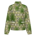thumbnail image 5 of Jackets for Women Winter Coat Jackets Flannel Stand Collar Jacket(Palm Leaf Kaleidoscope Print,Size:S-4XL), 5 of 7