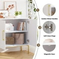 thumbnail image 6 of YouTrend Kitchen Sideboard Buffet Cabinet with 2 Door s& Adjustable Shelves,Coffee Bar Cabinet for Living Room Bedroom Entryway,White, 6 of 9