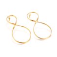thumbnail image 5 of Women Rock Big Infinity Earrings Gold Tone Stainless Steel Long Dangle Earring, 5 of 5
