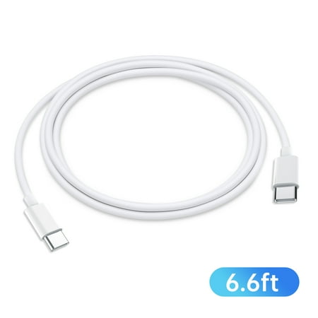 Elegant Choise USB-C to USB-C Cable 6ft Type-C Fast Charging Cord for Samsung Z Fold 4/Flip 4  White