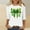 White, variant on FDGIU ‌‌‌‌‌‌‌Women's St. Patrick's Day Graphic Tee - Short Sleeve Crew Neck Comfort Fit Shamrock Print