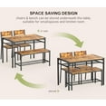 thumbnail image 4 of Lofka Kitchen Table Set for 4 with 1 Table & 2 Chairs & 1 Bench, Modern Small Dining Room Set for Small Spaces, Retro, 4 of 9