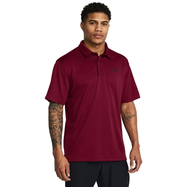 Camiseta Polo Under Armour Tech para Golf Hombre Cardianl Negro Talle S