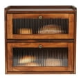 thumbnail image 1 of Caja para Pan Sunhoo de Madera 2 Niveles Gran Capacidad Marrón, 1 of 7