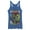 Royal Blue Heather, variant on Women's Marvel Spider-Man Sinister Six Comic Racerback Tank Top Black Heather X Small