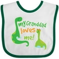 thumbnail image 3 of Inktastic My Granddad Loves Me Baby Boys Baby Bib, 3 of 4
