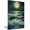 Gold, variant on Blue Moon Glowing Beach Canvas Wall Art,Night Ocean Sparkle Painting,Minimalist Modern Wall Decor for Living Room Bedroom Bathroom Dorm Home Decor,Framed Ready to Hang-12"L x 8"W
