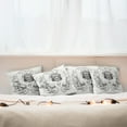 thumbnail image 7 of Ambesonne Japanese Throw Pillow Cover 4 Pack, Samurai Koi, 18", Coconut Grey, 7 of 7