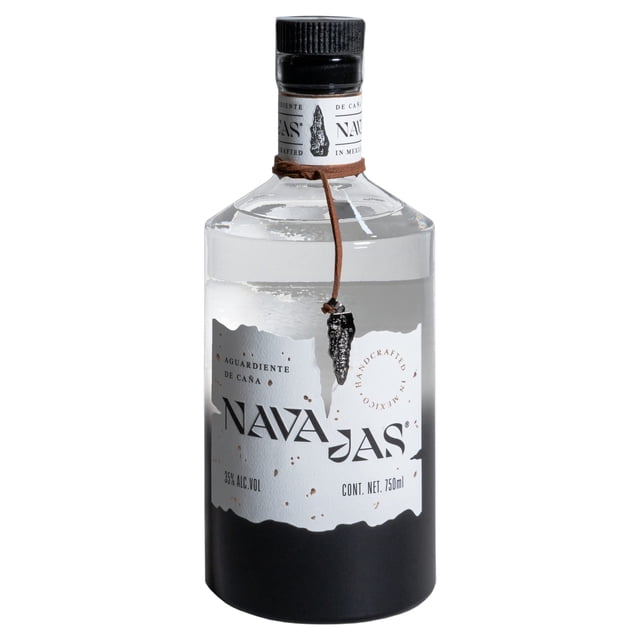Aguardiente de caña Navajas - 750ml - 100% Artesanal y Mexicano - 35% Alc. vol.