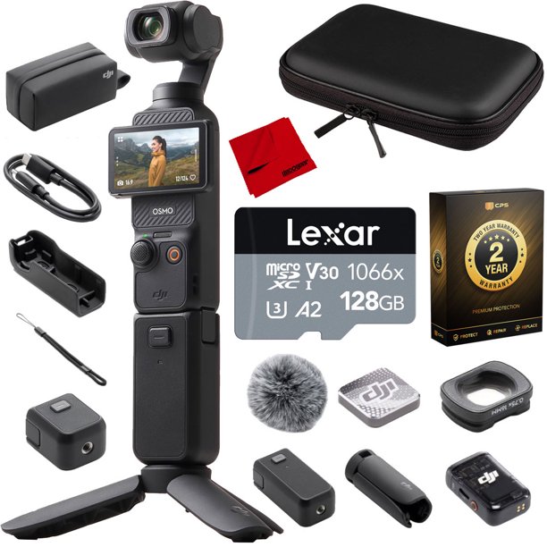 DJI Osmo Pocket 3 Creator Combo 4K Handheld 3-Axis Gimbal Bundle