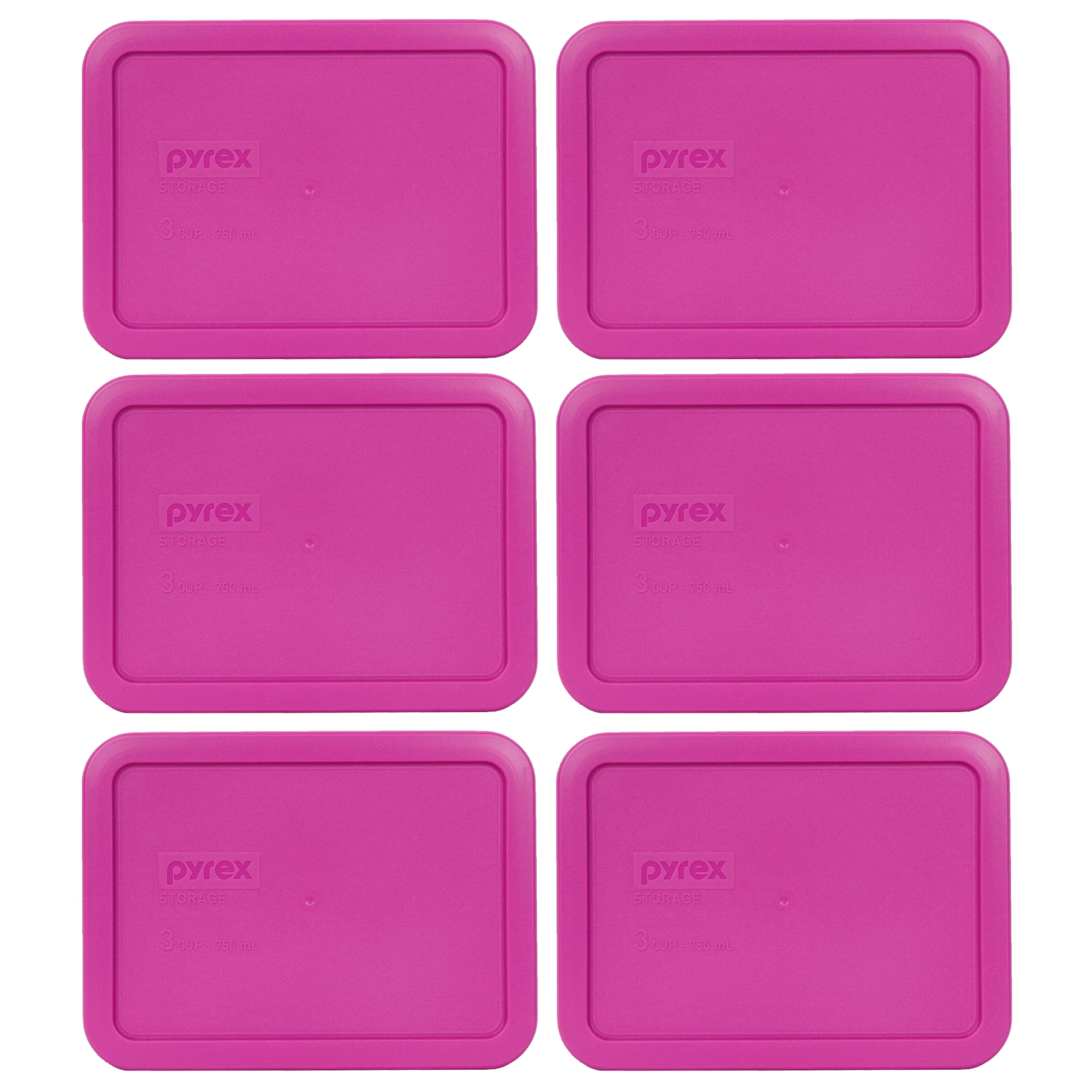 Pyrex Replacement Lid 7210PC Berry Pink Rectangle Cover 6Pack for