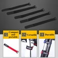 thumbnail image 3 of DUUTI 5Pcs Set Lightweight Nylon Bicycle Handlebar Straps for Air Pump, Flashlight More with Hook and  Closure Durable, Portable Cycling Accessory, 3 of 8