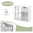 thumbnail image 3 of TYUIOP 3 Cube Bookcase with Drawer, 2 Tier Bookshelf for Small Space, Modern Freestanding Display Rack with Open Shelves, White Book Case, Wood Cube Storage Organizer Bedroom Living Room, 2 Pack, 3 of 5