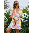 thumbnail image 2 of Ekouaer Bathing Suit Cover Up for Women V Neck Button Down Swimsuit Coverup Beach Dress Shirt, 2 of 6