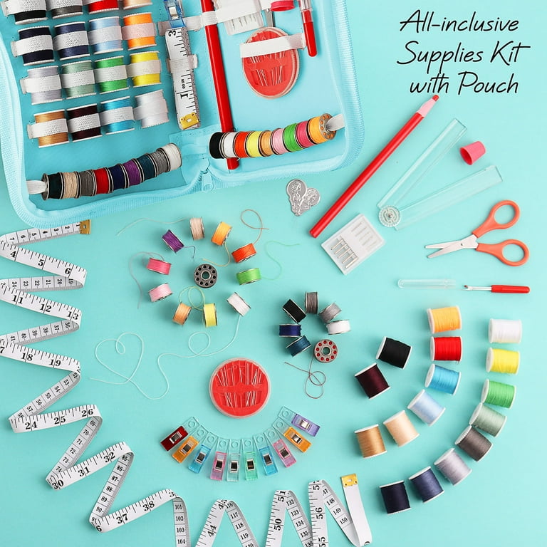 Craftbud Mini Portable Sewing Machine Kit for Beginner Kids (122 Piece)