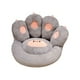 thumbnail image 2 of Cojín De Asiento De Tela Cojín de peluche con forma de pata de gato, 45x40x13 cm, almohada cómoda para silla gamer, decoración del hogar, gris, 1 unidad Rkxzt, 2 of 9