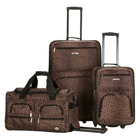 Rockland Luggage 3-Piece Animal Print Luggage Set - Walmart.com