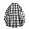 thumbnail image 6 of Coorders Men's Oversized Plaid Flannel Shirt,Mens Long Sleeves Button Down Tee ,Big and Tall Black,Size M, 6 of 6