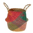 thumbnail image 1 of Cesta de almacenamiento para colgar tejida de hierba plegable, maceta para plantas de jardín (L Likrtyny Para estrenar, 1 of 8