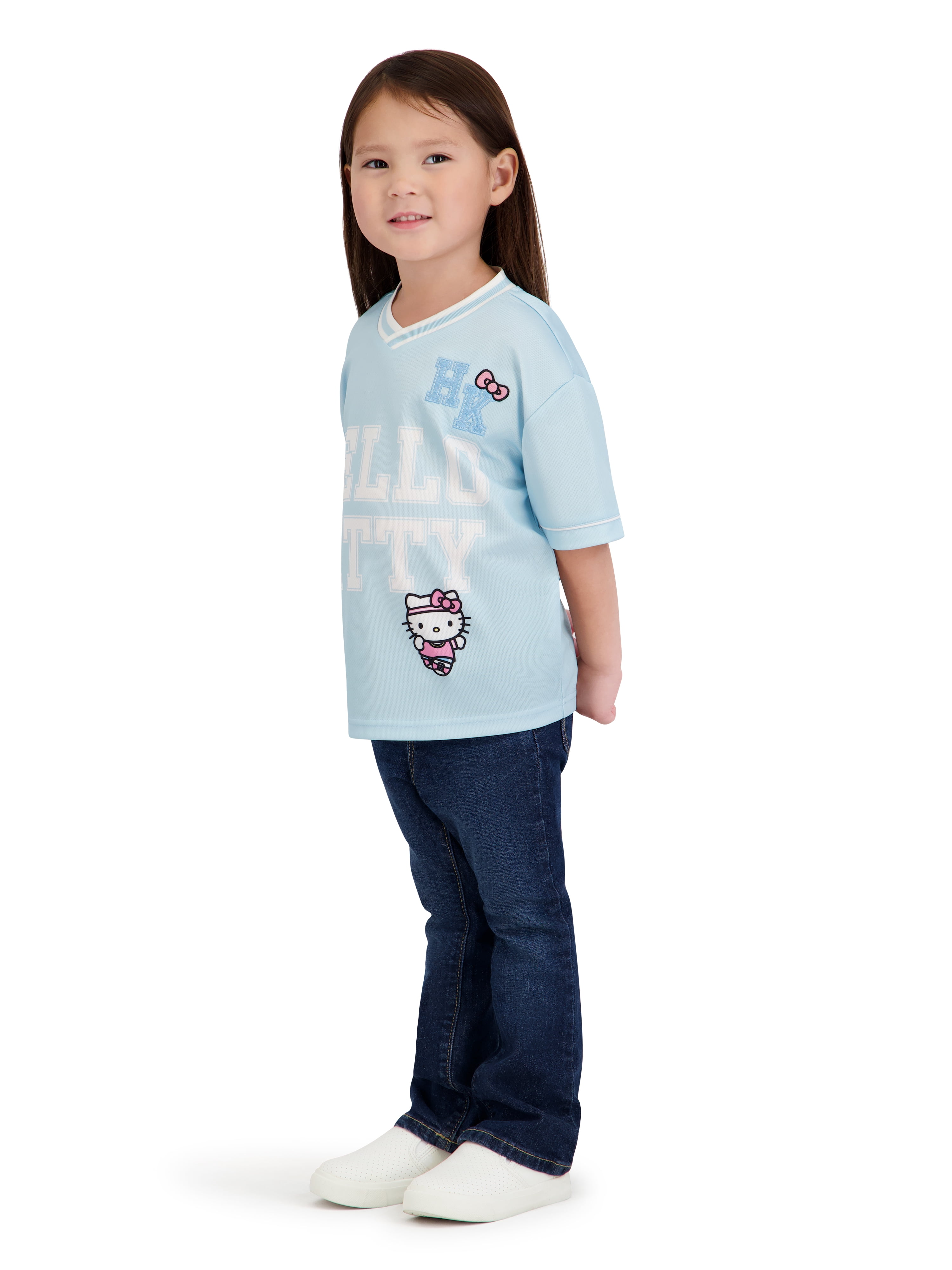 Hello Kitty Toddler Girl Short Sleeve Jersey, Sizes 12 Months-5T