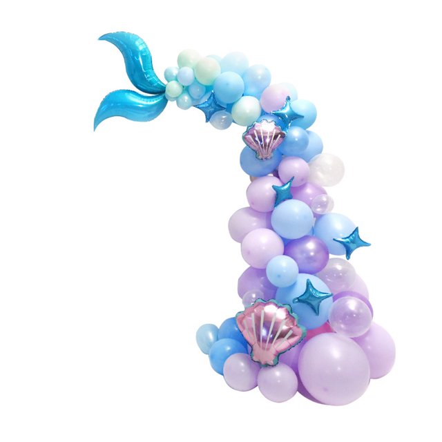 Globos De Sirena Decoración De Fiesta De Sirena Globos De Látex Decoración De Cumpleaños De Sirena Niña Globos De Látex Con Tema De Sirena Decoración Rosa Azul Arca Globos Púrpuras Decoración De Fiesta Para Niños ER