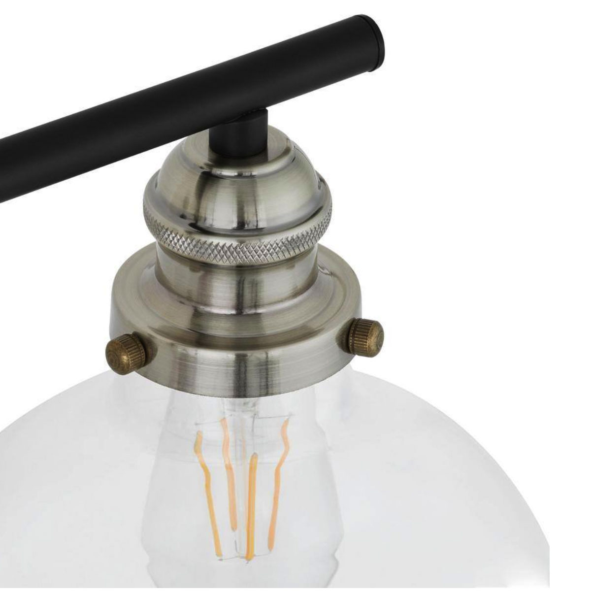 Ceybo Industrial Farmhouse 3 Light Bathroom Vanity Fixture with Clear Glass Shades in Oil Rubbed Bronze Finish, Perfect for Living Room and Kitchen