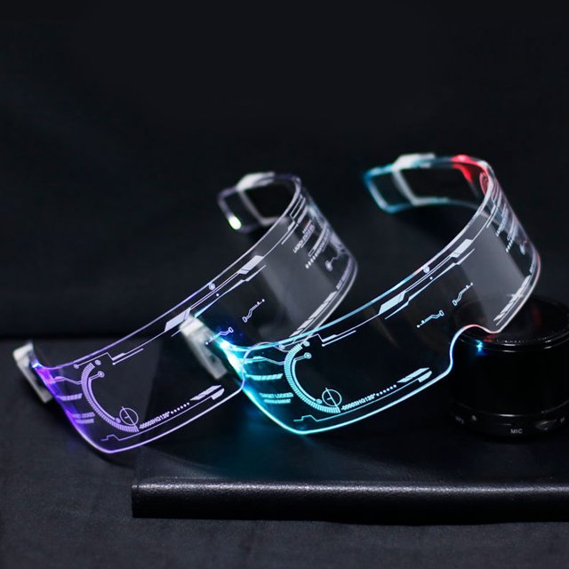 Gafas luminosas LED Ehuebsd con visera electrónica para fiesta Navidad KTV