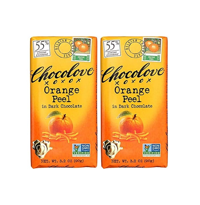 Chocolove Orange Peel in Dark Chocolate 3.2 oz each (2 Items Per Order)