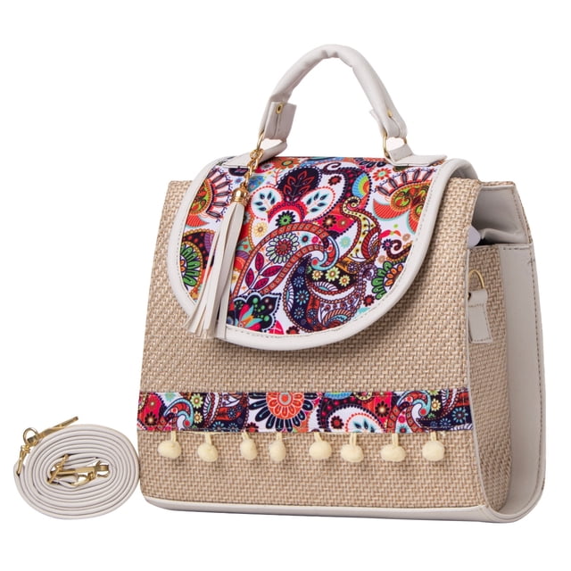 Bolsa Yute Para Mujer Fana Roma Color Blanco Especial
