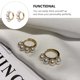 thumbnail image 3 of 1 par Pendientes simples Pendientes de perlas elegantes All-Party Pendientes Joyería de niña, 3 of 4