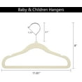 thumbnail image 5 of Baby Hangers Velvet 100 Pack - Baby Felt Hangers Non Slip Toddler Hanger Childrens Hanger for Kid, 5 of 5