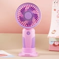 thumbnail image 2 of ChicYu Handheld Portable Fan USB Rechargeable Low Noise Mini Cooler, Pocket-Sized Student Necessary for Dormitory Outdoor Travel Purple, 2 of 5
