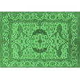 thumbnail image 1 of Ahgly Company Indoor Rectangle Oriental Emerald Green Industrial Area Rugs, 6' x 9', 1 of 4