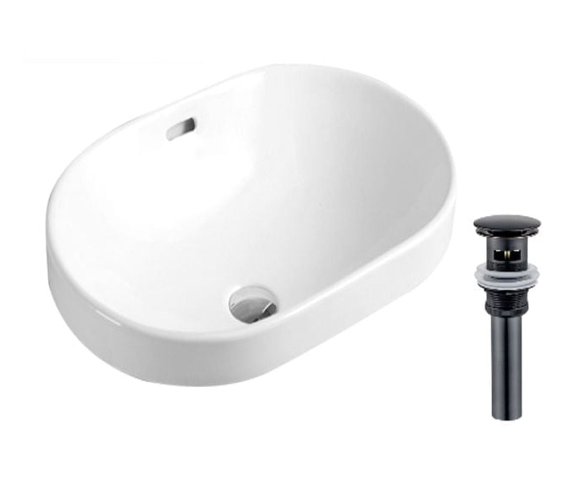DROP Bath and Kitchen DR091350 Bathroom Vessel Sink Set