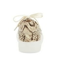 thumbnail image 4 of Vince Camuto Karshey Lace-up Platform Oatmeal Multi Snake Sneakers (8.5, OATMEAL MULTI), 4 of 5