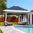 thumbnail image 5 of 12x12 FT Instant Pop-Up Canopy Tent - One-Step Setup, Waterproof, UV Protection, Mosquito Net Walls - Patio Gazebo, Outdoor Party Tent, Camping Shelter with Storage Bag & Ac – Navy Blue, 5 of 20