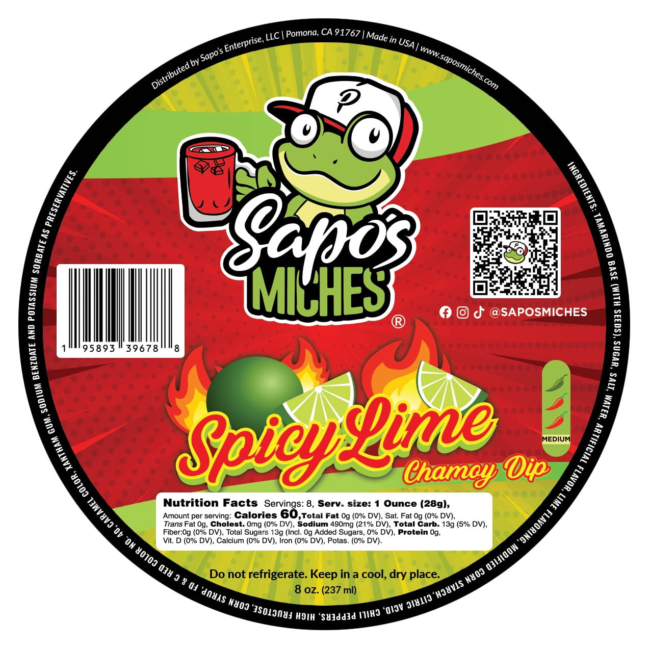 Sapo's Miches Chamoy Rim Rimming Paste Sauce Candy Dip for Drinks