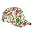 thumbnail image 3 of Naloa Original Classic Low Profile Hat Men Women Baseball Cap Dad Hat Adjustable Unconstructed Mushrooms Gnomes Print Cap, 3 of 9